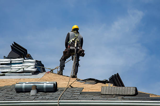 Professional Roof Replacement technician working in Springport, IN
